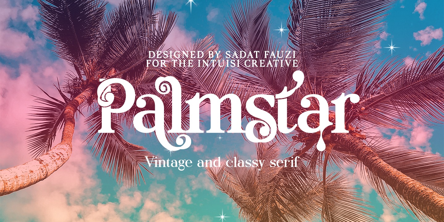 Palmstar Font preview